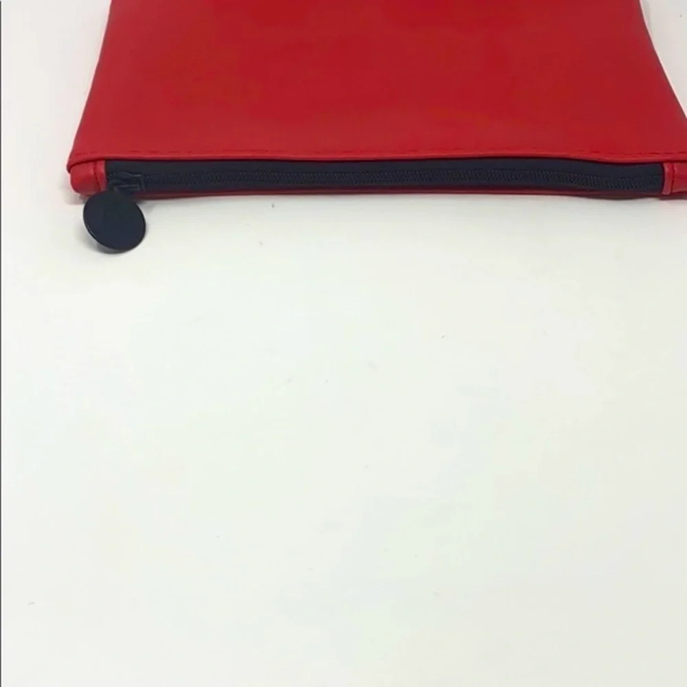 Ipsy Red Embossed Cat Eye Mask Makeup‎ Bag